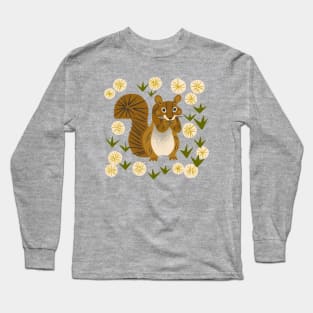 Squirrel And Dandelions Long Sleeve T-Shirt